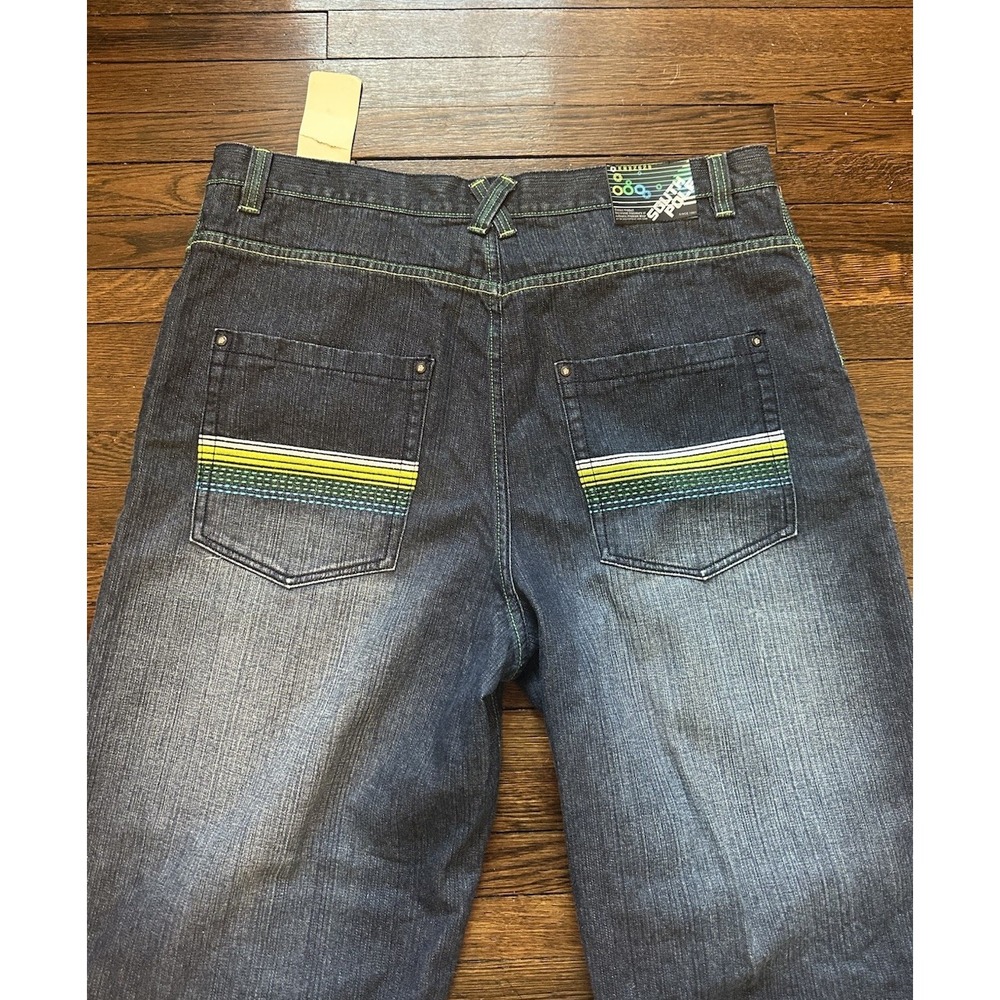 NWT Southpole Authentic Collection Jeans Men's 42x34 Blue Baggy Wide Leg VTG Y2K